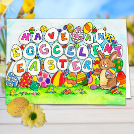 Tarjeta de felicitación de Pascua excelente de Nic