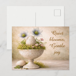 Tarjeta de Felicitación de Pascua Floral Mínima de