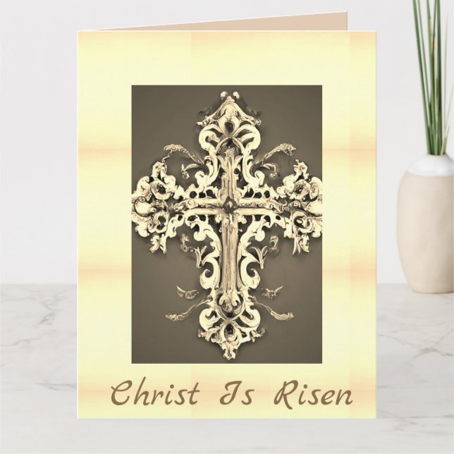 Tarjeta de Felicitación de Pascua Ortodoxa Simple (Anverso)
