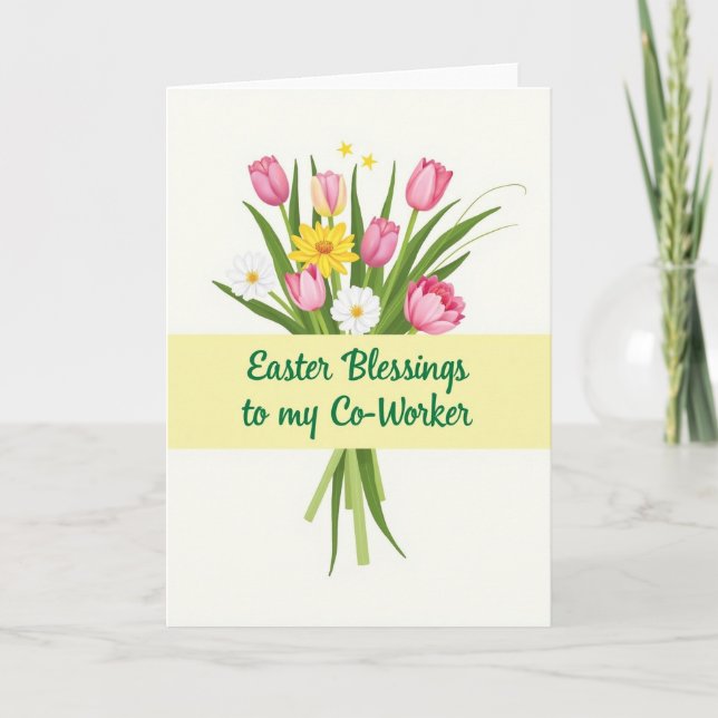 Tarjeta de Felicitación de Pascua para Colegas de  (Anverso)