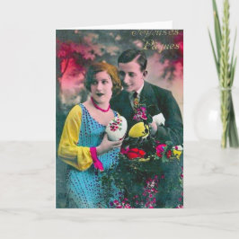 Tarjeta de felicitación de Pascua Vintage