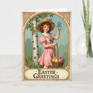 Tarjeta de Felicitación de Pascua Vintage