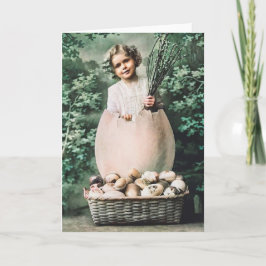 Tarjeta de felicitación de Pascua Vintage