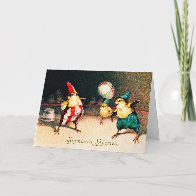 Tarjeta de felicitación de Pascua Vintage (Anverso)