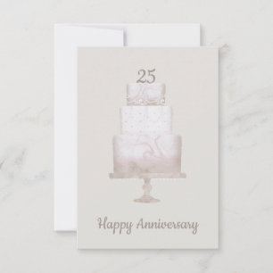 Tarjeta de felicitación de pastel personalizado de