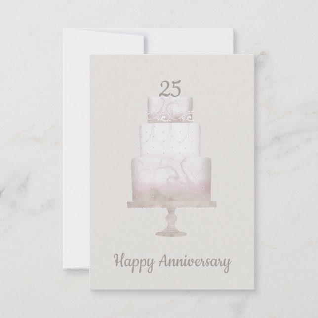 Tarjeta de felicitación de pastel personalizado de (Anverso)