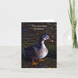 Tarjeta de felicitación de pato real