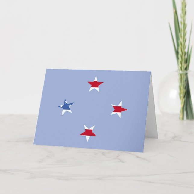 Tarjeta de felicitación de Patriotic Stars (Anverso)