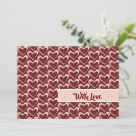 Tarjeta de felicitación de patrón de corazón