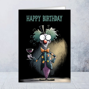 Tarjeta de felicitación de payaso de circo de cump