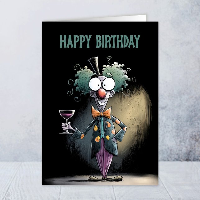 Tarjeta de felicitación de payaso de circo de cump (Subido por el creador)