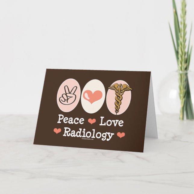 Tarjeta de felicitación de Peace Love Radiology (Anverso)