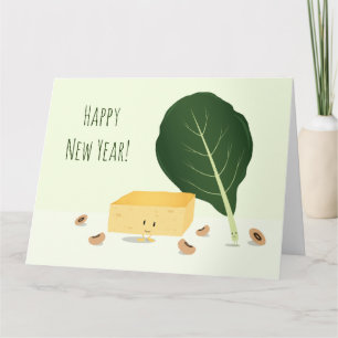 Tarjeta de felicitación de peas negras de pan de m
