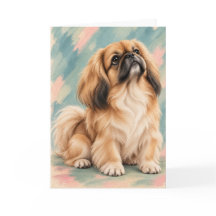 Tarjeta de Felicitación de Pekingese | Tarjeta par