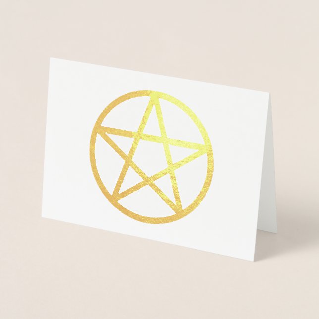 Tarjeta de felicitación de pentacle de Relieve met (Anverso)
