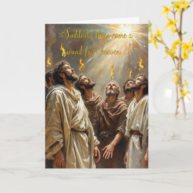 Tarjeta de Felicitación de Pentecostés (flor amarilla)
