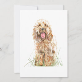 Tarjeta de Felicitación de Perro Cockapoo – Arte d