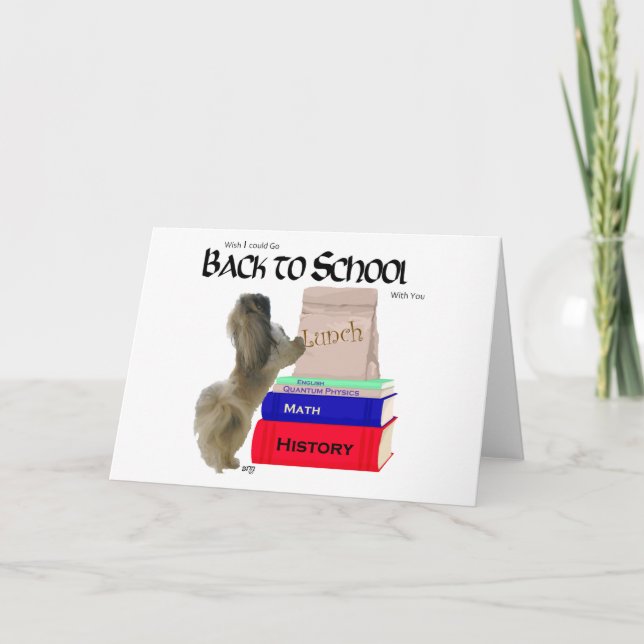 Tarjeta de Felicitación de Perro de Pekín para el  (Anverso)