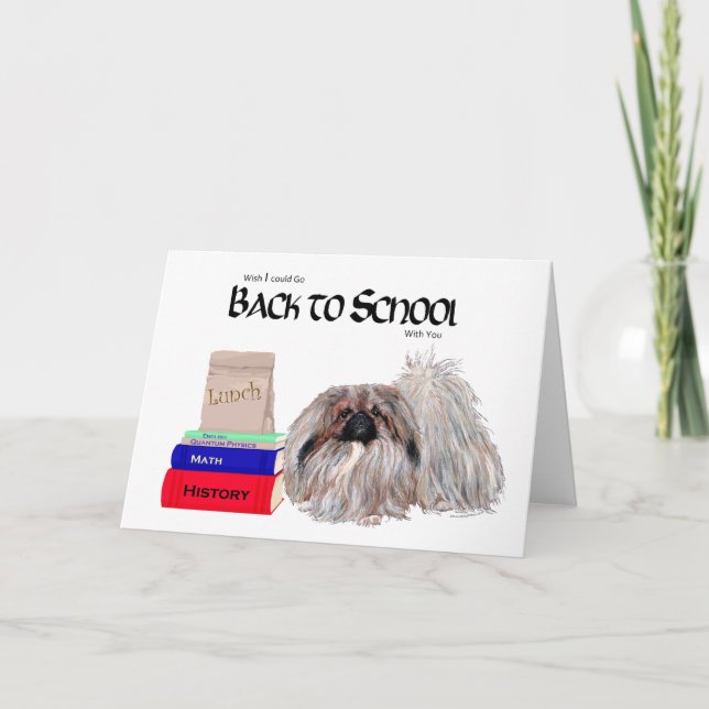 Tarjeta de Felicitación de Perro de Pekín para el  (Anverso)