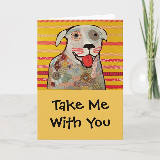 Tarjeta de felicitación de perro feliz (Anverso)
