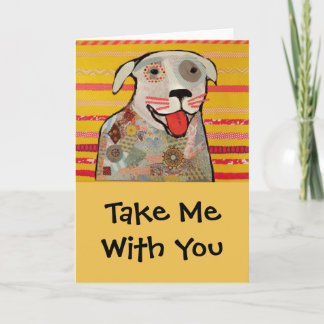 Tarjeta de felicitación de perro feliz