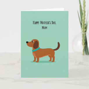 Tarjeta de Felicitación de Perro Verde Menta