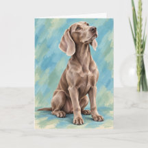 Tarjeta de Felicitación de Perro Weimaraner