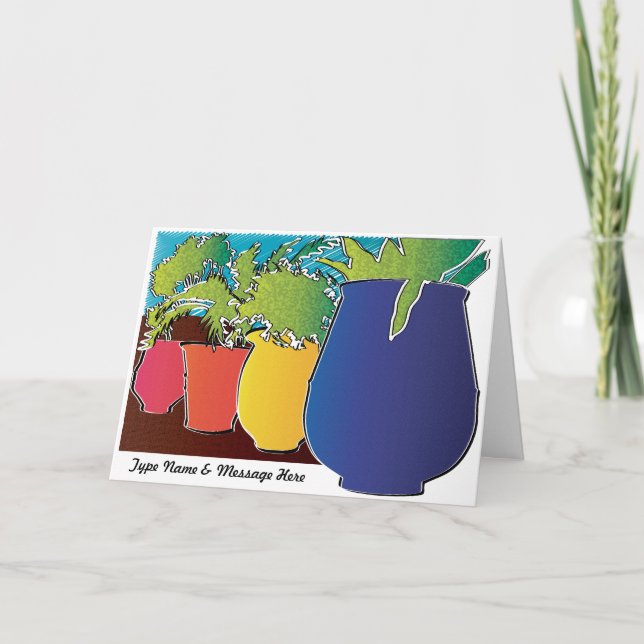 Tarjeta de felicitación de Personalizable Garden 0 (Anverso)