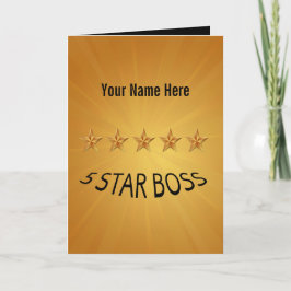 Tarjeta de felicitación de Personalizado de 5 estr