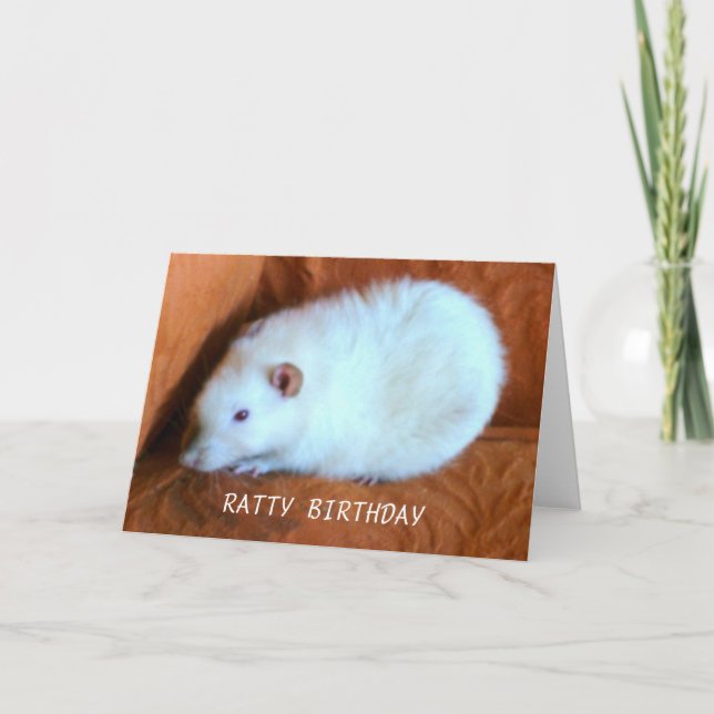 Tarjeta de felicitación de Personalizado de rata b (Anverso)