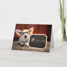 Tarjeta de felicitación de Pi Corgi