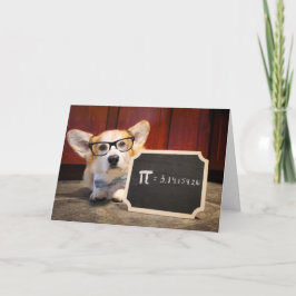 Tarjeta de felicitación de Pi Corgi
