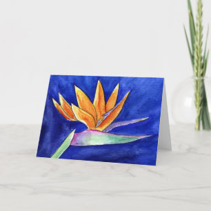 Tarjeta de felicitación de pintado de flores de pá