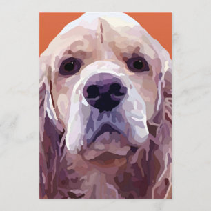 Tarjeta de felicitación de pintura de Cocker Spani