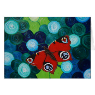 Tarjeta de felicitación de pintura de mariposa pav