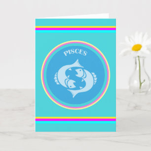 Tarjeta de felicitación de Piscis