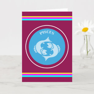 Tarjeta de felicitación de Piscis
