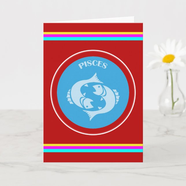 Tarjeta de felicitación de Piscis (Planta pequeña)