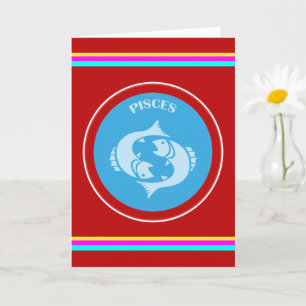 Tarjeta de felicitación de Piscis