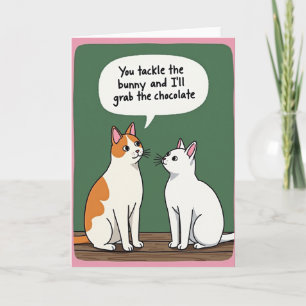 Tarjeta de Felicitación de Plan de Gato Divertido