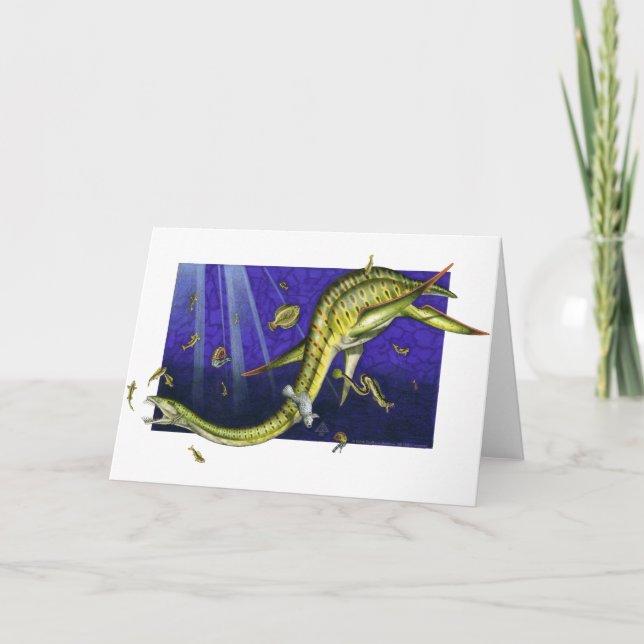 Tarjeta de felicitación de Plesiosaur (Anverso)
