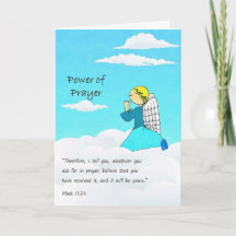 Tarjeta de felicitación de poder de la oración