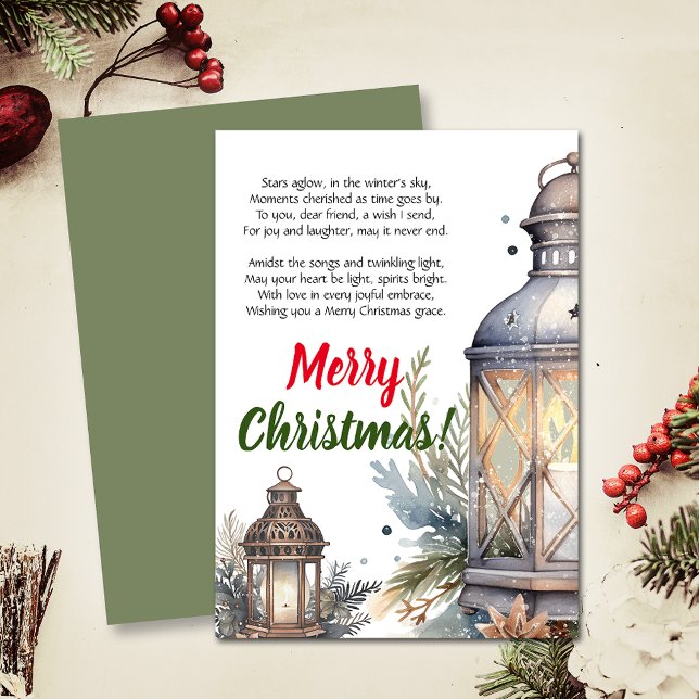 Tarjeta de felicitación de poema de poema navideño (Elevate your upcoming event with this cozy Christmas invitation and heartwarming poem!)