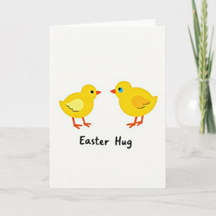 Tarjeta de Felicitación de Pollito de Pascua Abraz