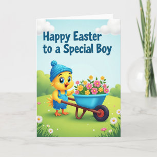 Tarjeta de Felicitación de Pollito de Primavera