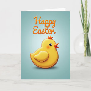 Tarjeta de Felicitación de Pollito Dulce de Primav
