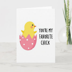 Tarjeta de Felicitación de Pollito Favorito