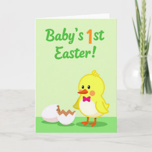 Tarjeta de Felicitación de Pollito Nuevo Lindo
