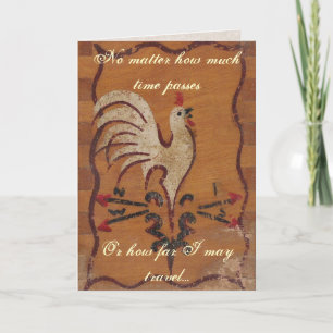 Tarjeta de felicitación de pollo de la entrada