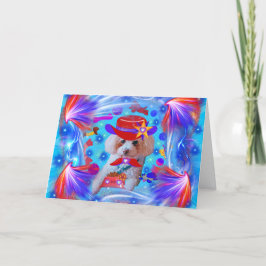 Tarjeta de felicitación de Poodle